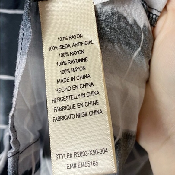 Anthropologie Cloth +Stone Tie Dye Plaid Long Button Up XSMALL - Picture 6 of 7